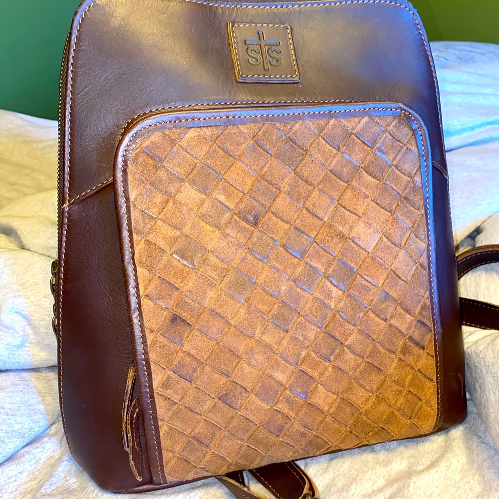 STS ranch-wear basket weave backpack